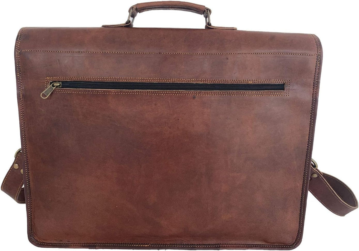 18 INCH Leather Laptop Messenger Bag H897