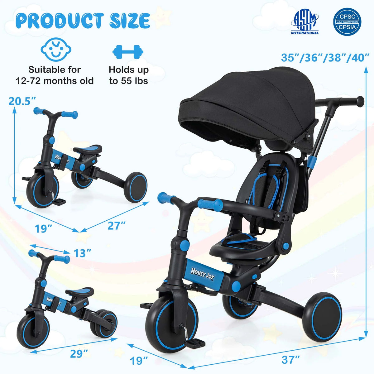 Folding Tricycle for Toddlers A17430
