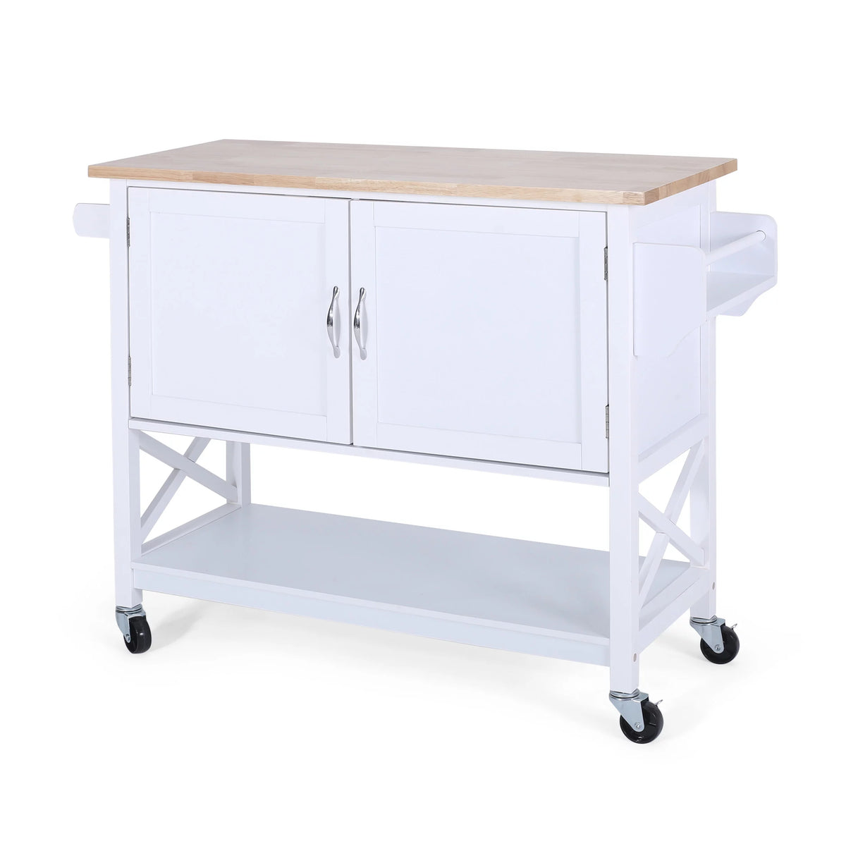 White Wood Kitchen Cart N1327