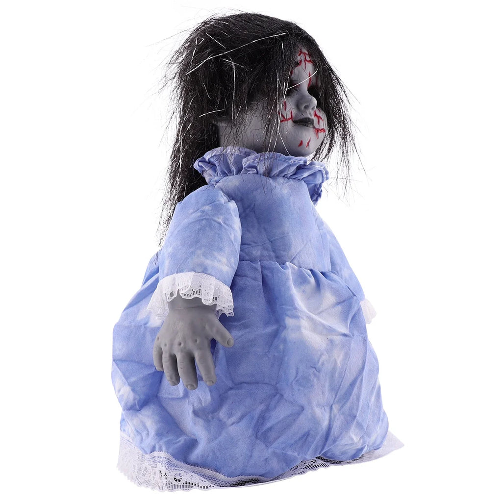 Halloween Scary Dolls, 1 PC Voice-activated Induction Glowing Walking Doll K74212