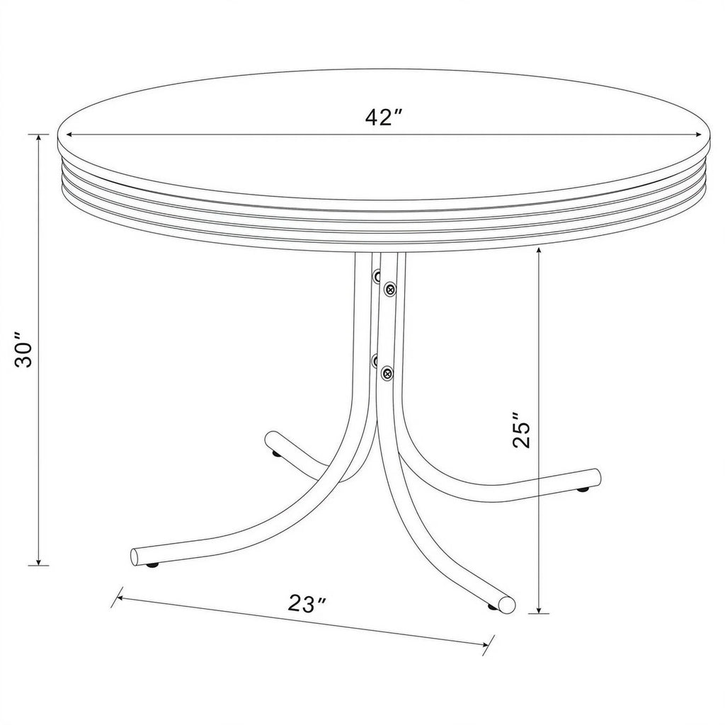 5-Piece Metal Round Dining Set Y752