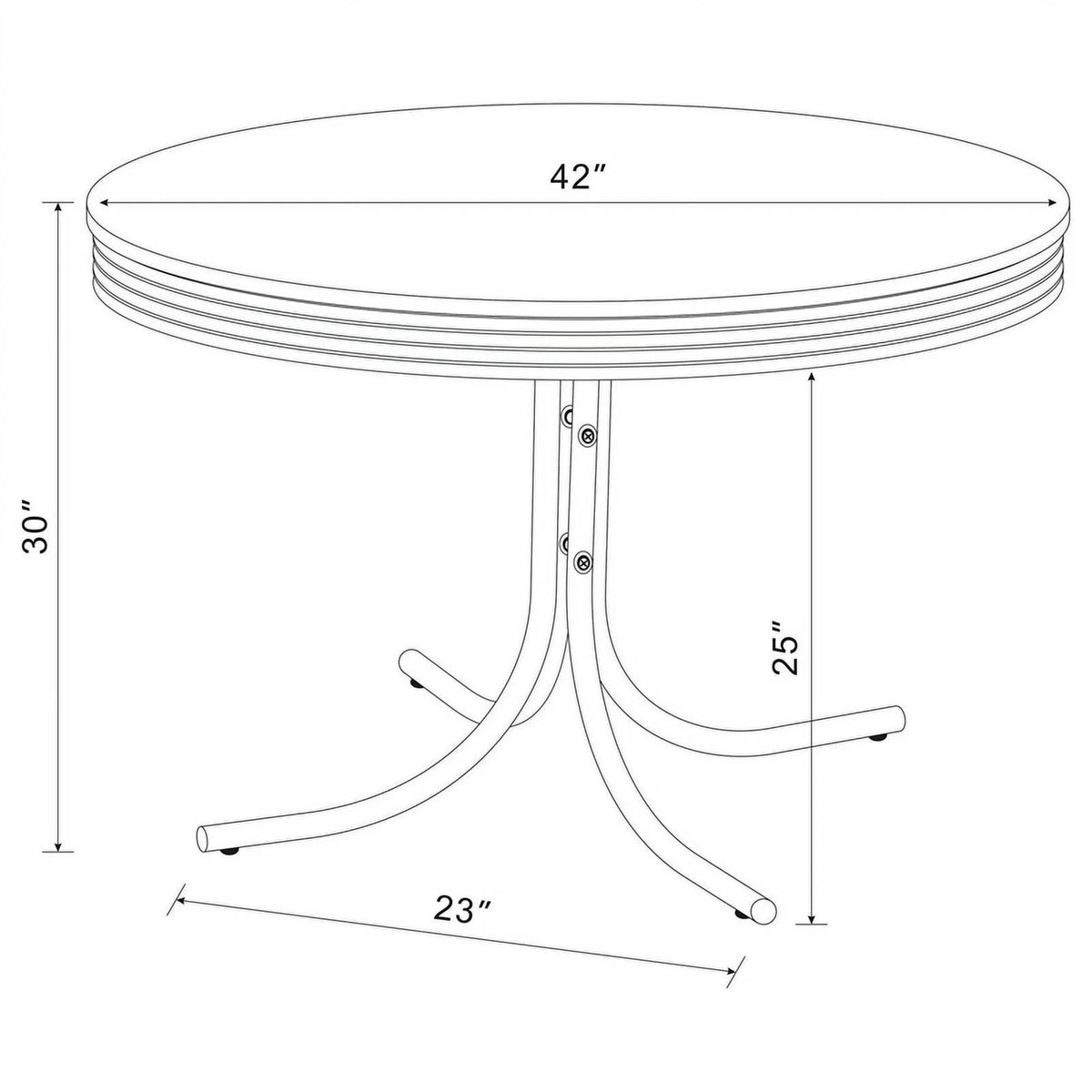 5-Piece Metal Round Dining Set Y752