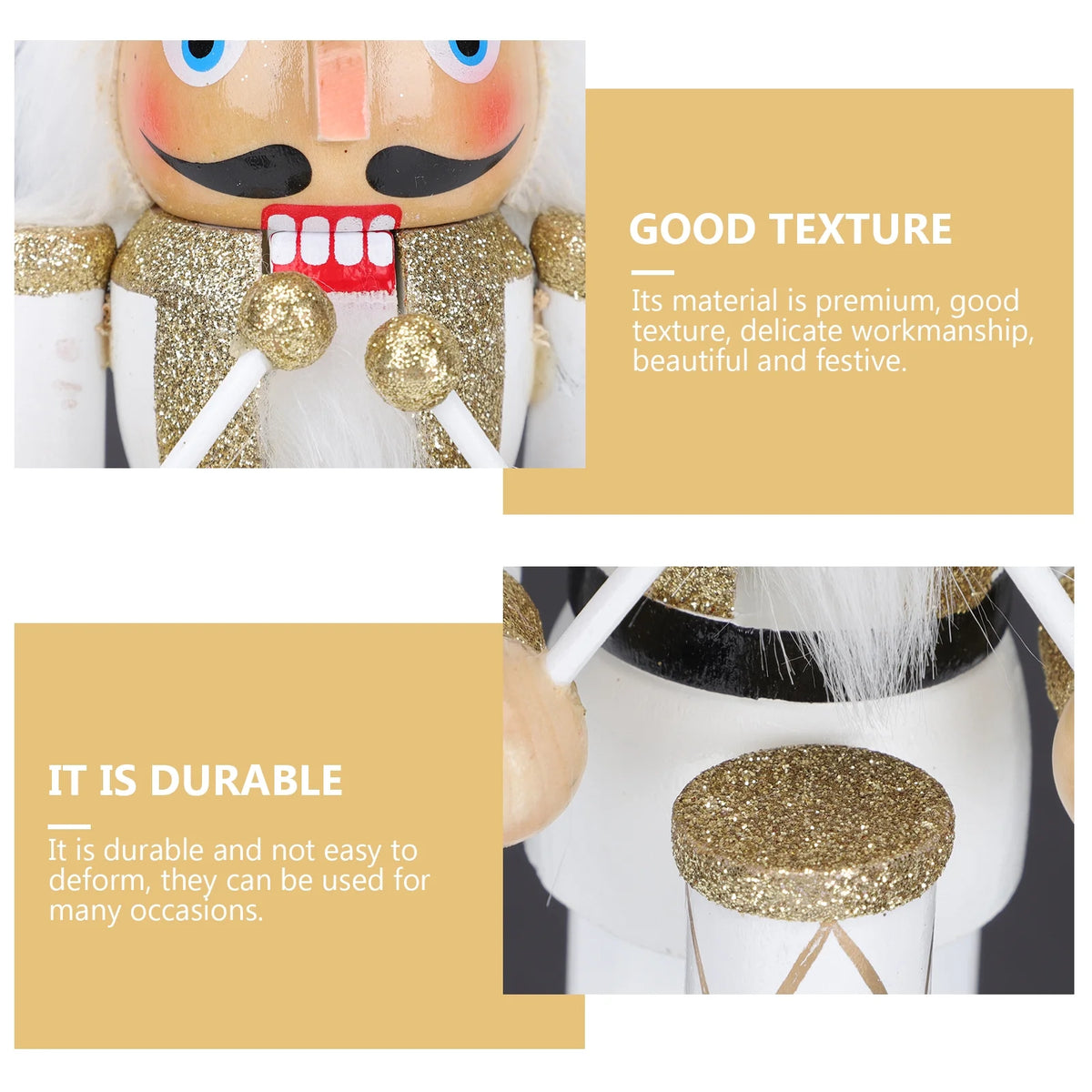 White Wooden Nutcracker Soldier Doll Christmas Decor L962813