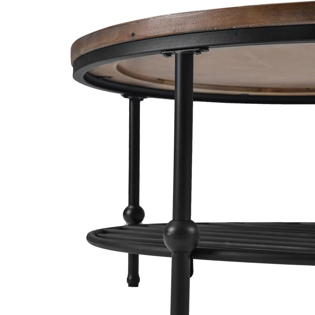 Brown Round Solid Wood Coffee Table X289160