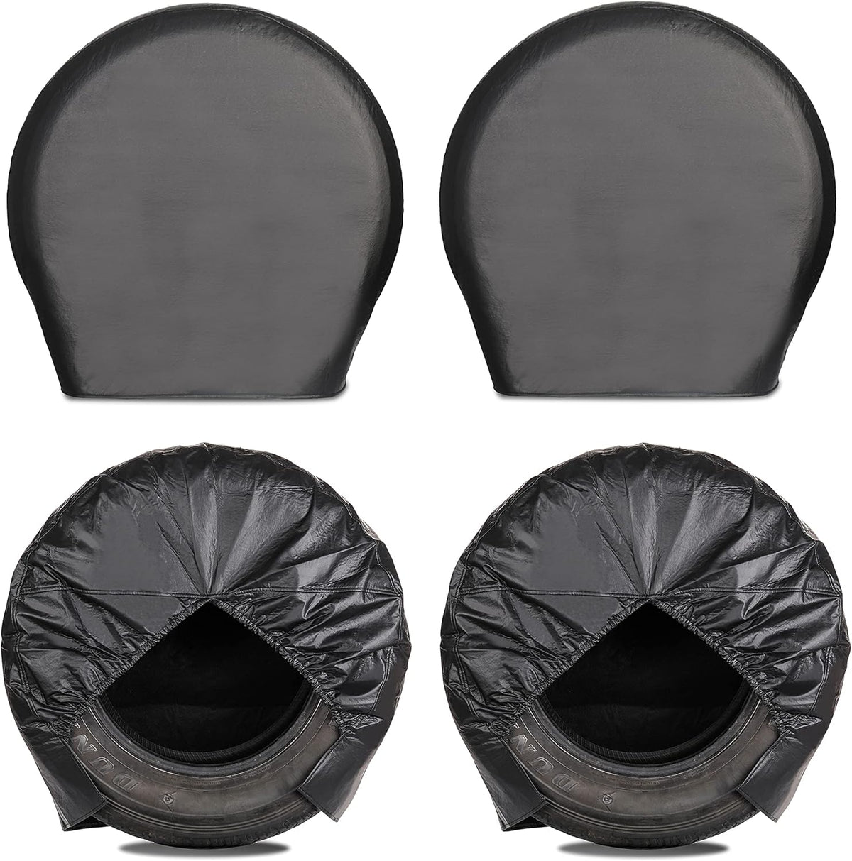 Heavy Duty Thicken Tire Covers for RV Wheel, 4 Pack, for Diameter 27"-29", Charcoal Y8596