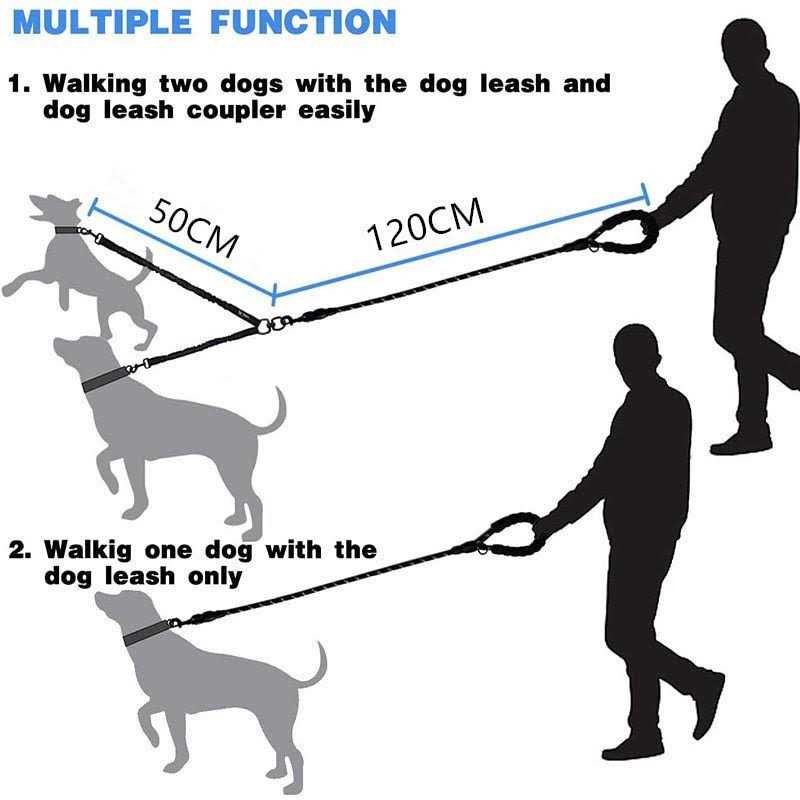 Double Dog Leash 360 Swivel No Tangle O800