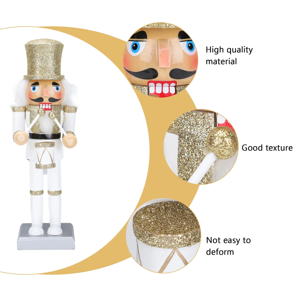White Wooden Nutcracker Soldier Doll Christmas Decor L962813