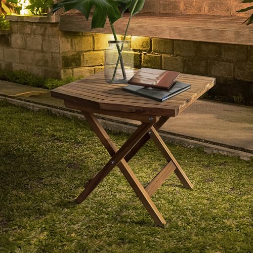 Chestnut Acacia Wooden Folding Table X37994