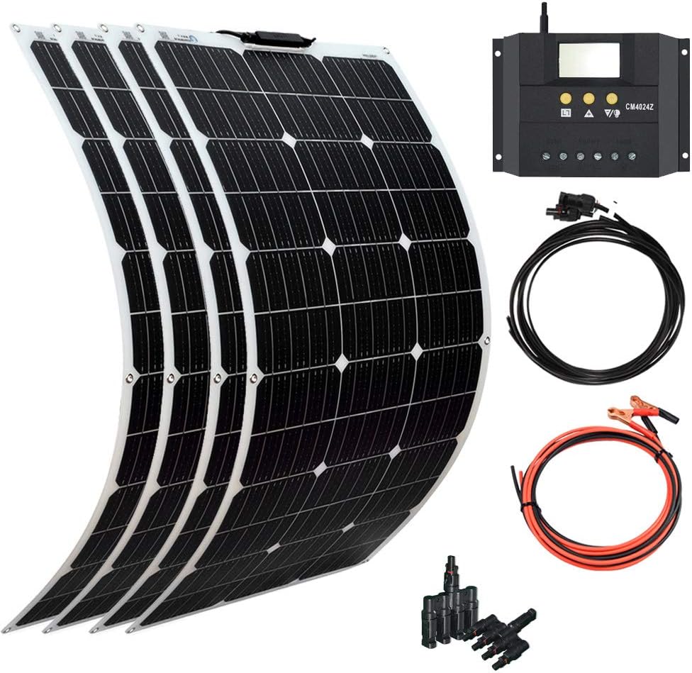 Flexible Solar Panel 100W 12V Monocrystalline Solar Kit with Charge Controller Q11127