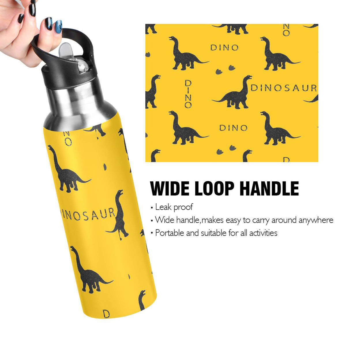 Stainless Steel Insulated Water Bottle with Straw Lid O84583