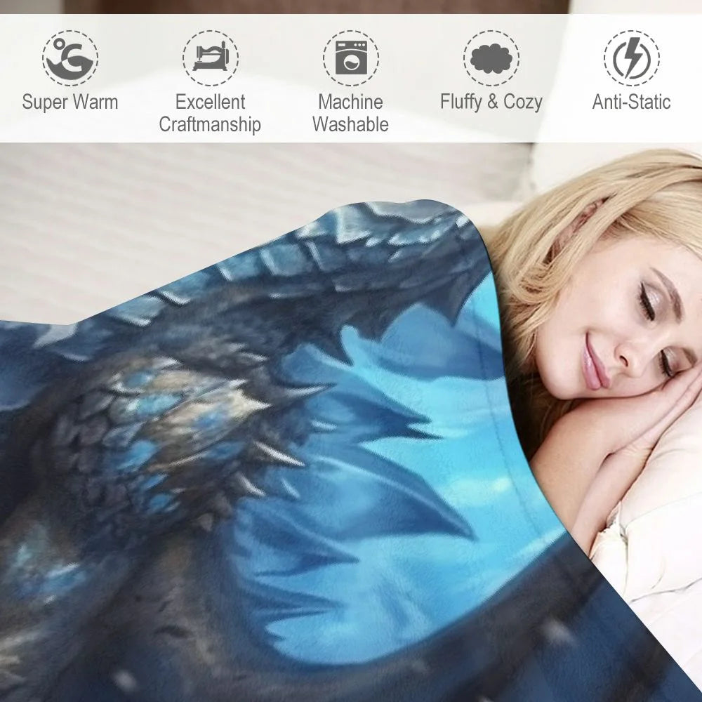 Dragon Throw Blanket Soft Cozy Warm Blanket I999