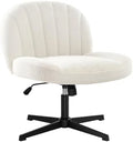 Armless Ergonomic Fabric Padded Wide Seat Desk Chair H71896