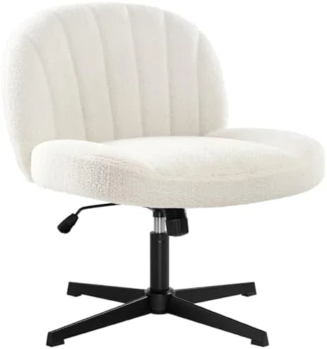 Armless Ergonomic Fabric Padded Wide Seat Desk Chair H71896