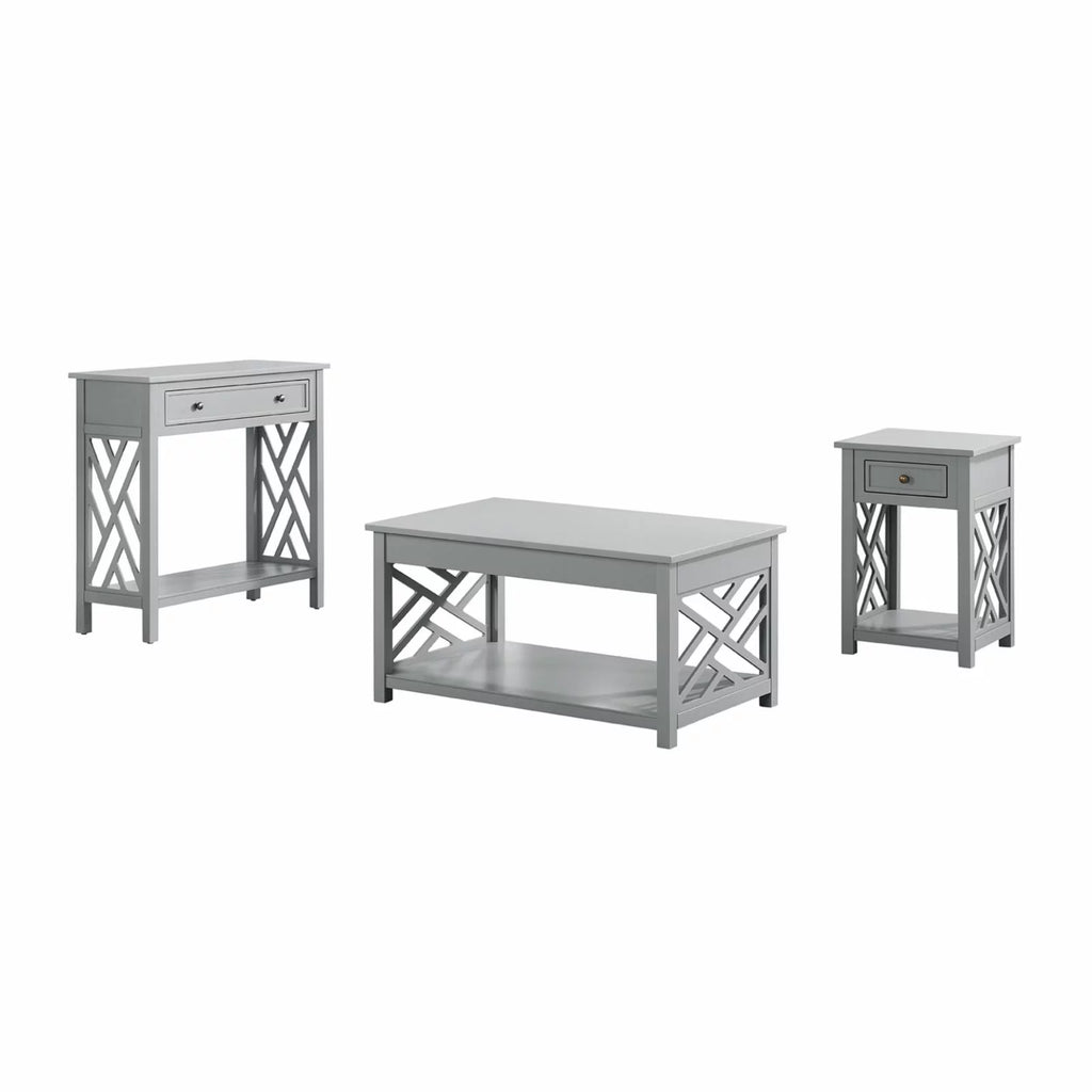 36" Coffee Table, End Table and Console/TV Table, Set of 3 L916580