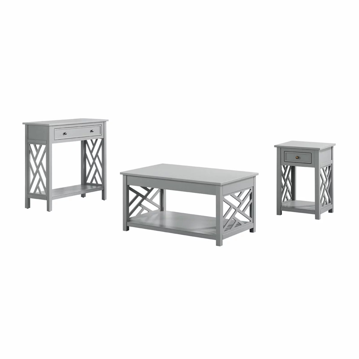 36" Coffee Table, End Table and Console/TV Table, Set of 3 L916580