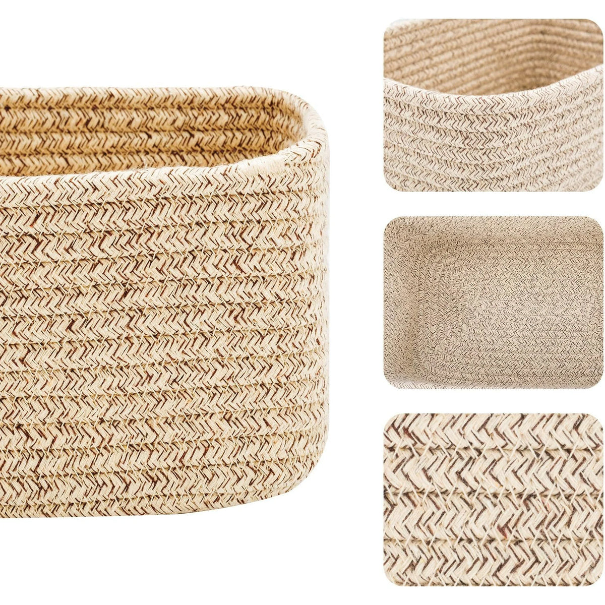 Small Storage Baskets 3 Packs Light Pink H52601