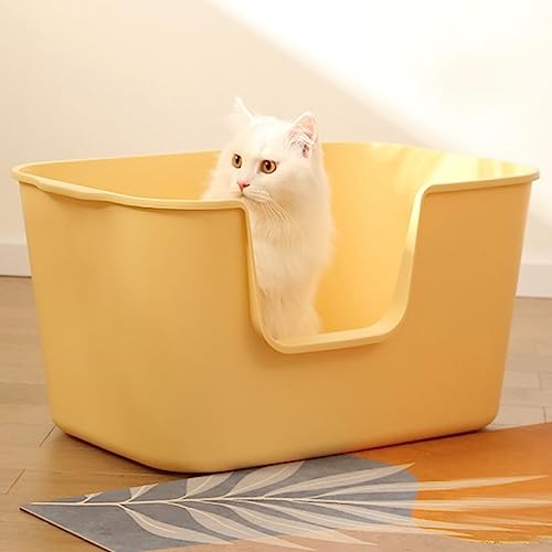 Extra Large Litter Box with High Sides 24.60" Lx16.92 Wx12.99 H, Yellow T623409
