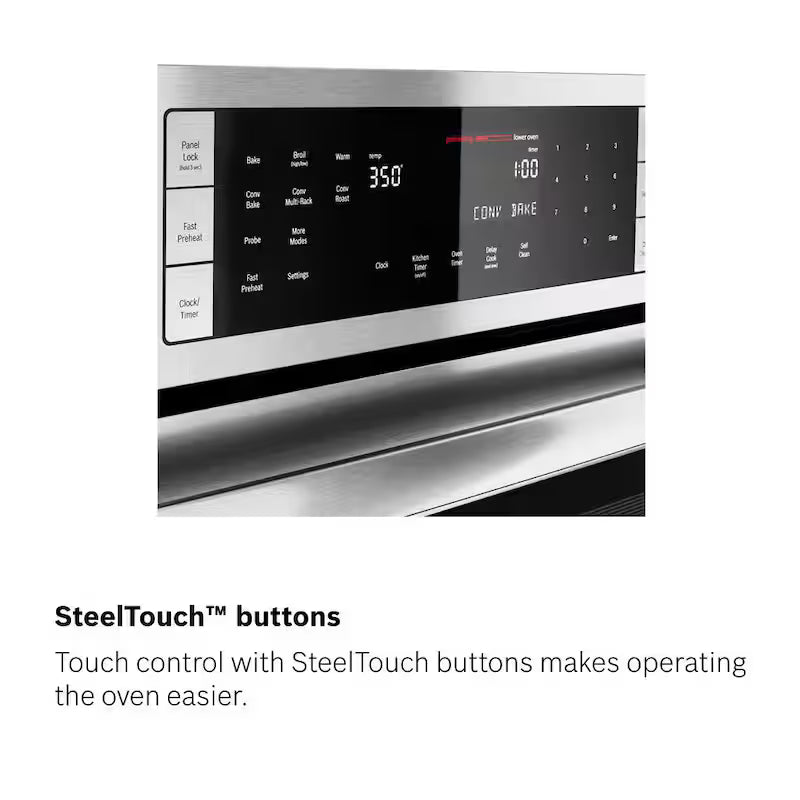 27 in Double Electric Wall Oven with Convection Self Cleaning Stainless Steel P280632