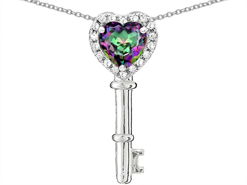 Rainbow Mystic Topaz Pendant Necklace H6892