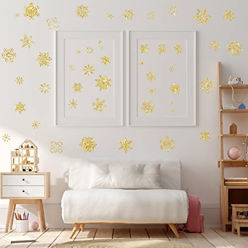 9 Sheets Snowflake Wall Decal Silver Window Clings Removable Stickers P56438