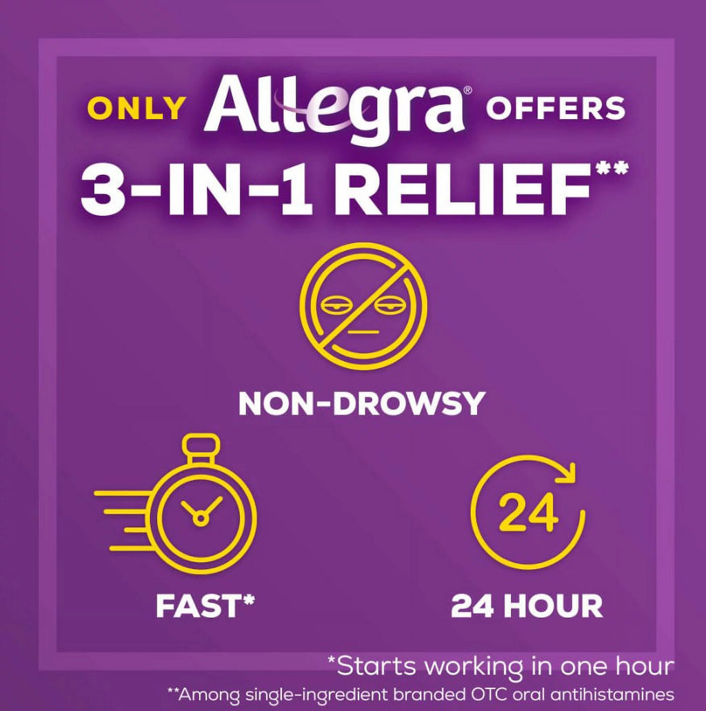 90 tablets 180 mg Antihistamine Allergy Relief C6530
