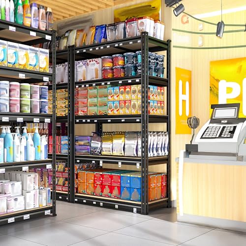 Set of 2 5 Tier Heavy Duty Metal Shelving 2000LBS Adjustable Shelf Q2925