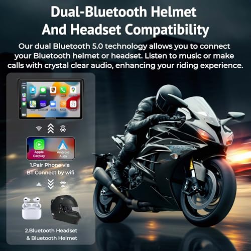 7" Waterproof Smart GPS Navigation System Screen with CarPlay and Android Auto E23969