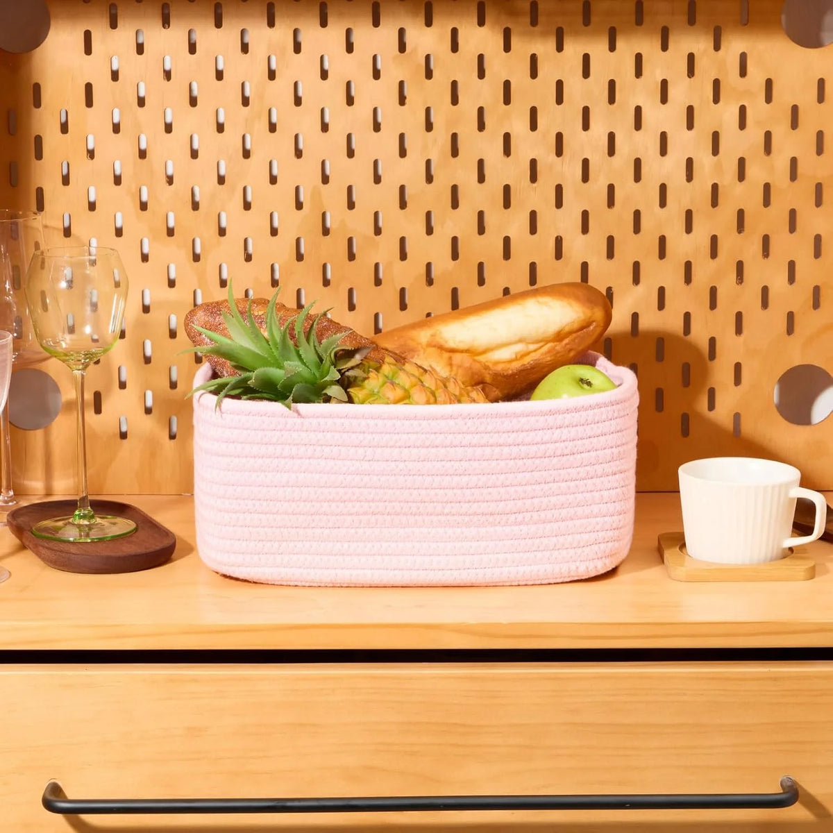 Small Storage Baskets 3 Packs Light Pink H52601