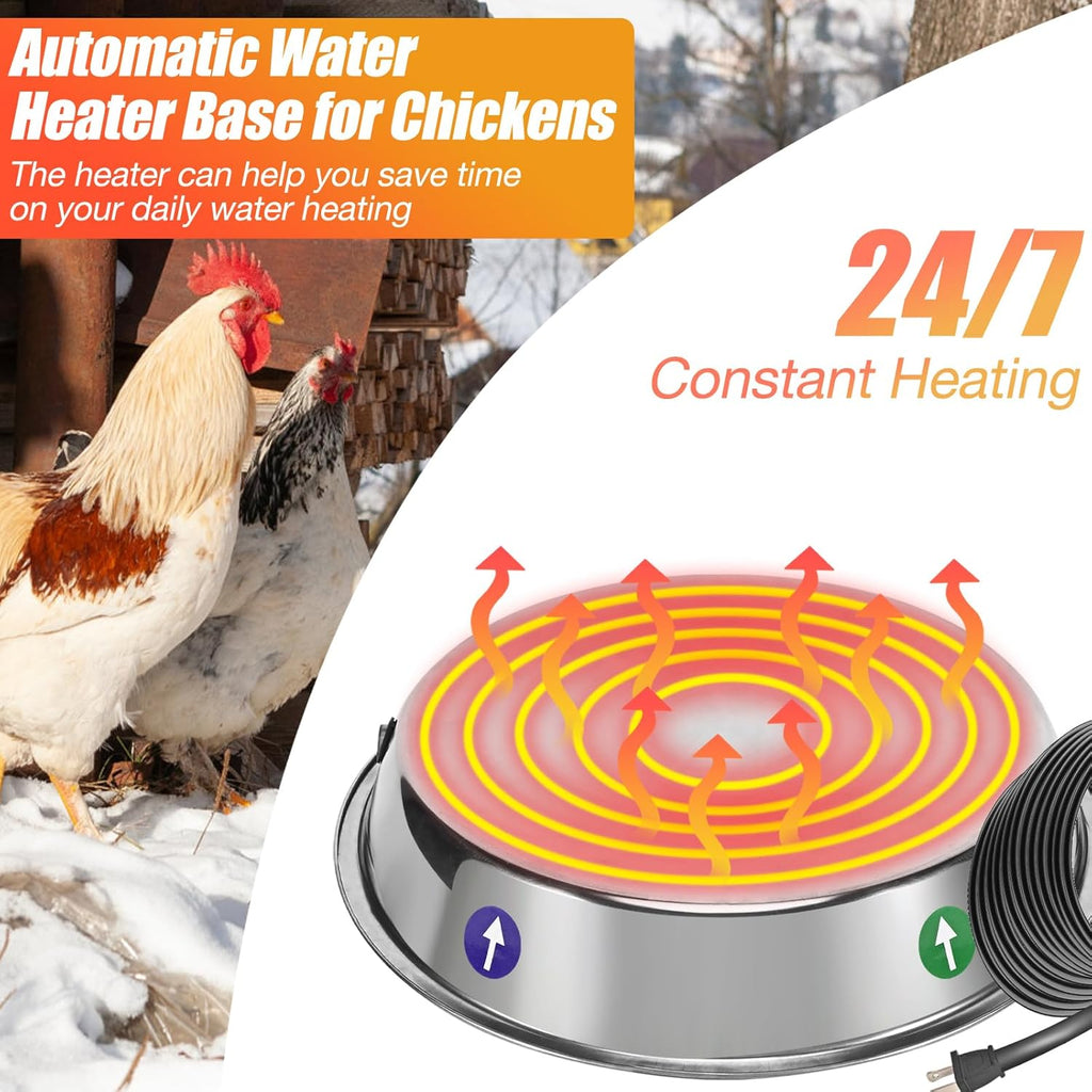 Heated Base for Poultry Waterer with 7.9ft Cable U400528