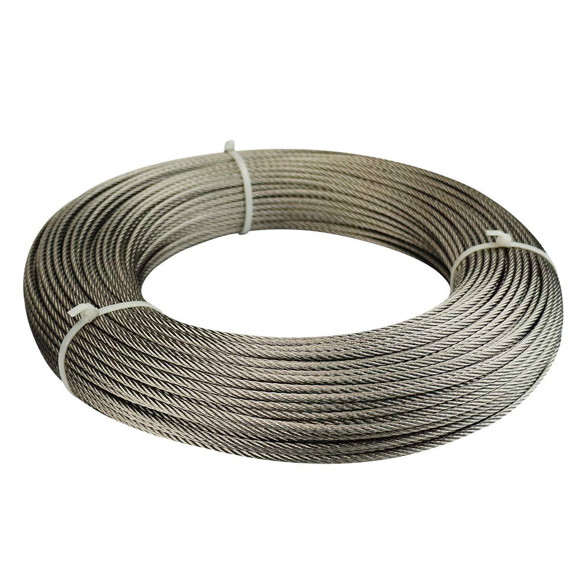 Stainless Steel 1/8 Inch T316 Marine Grade Wire Rope M64634