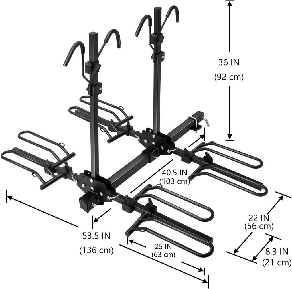 Foldable 4 Tray Hitch Mount Bike Rack F820