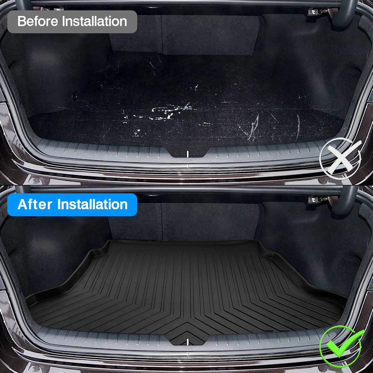 Custom Fit All Weather Cargo Liner Non-Slip TPO Pack of 2 L277158