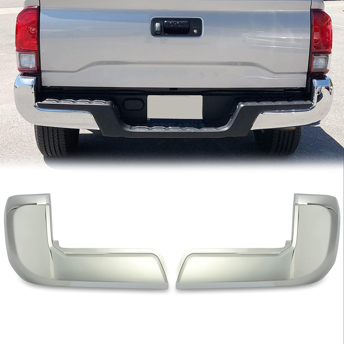 Rear Bumper End Caps LH&RH Chrome Set of 2 J831642