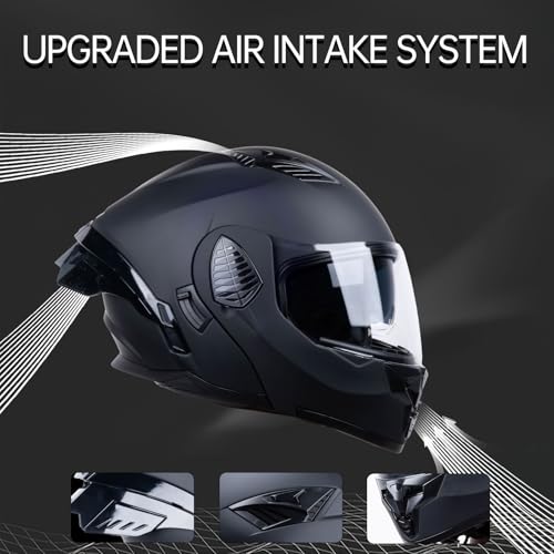 Matt Black X-Large Full Face Modular Motorcycle Helmet D37329