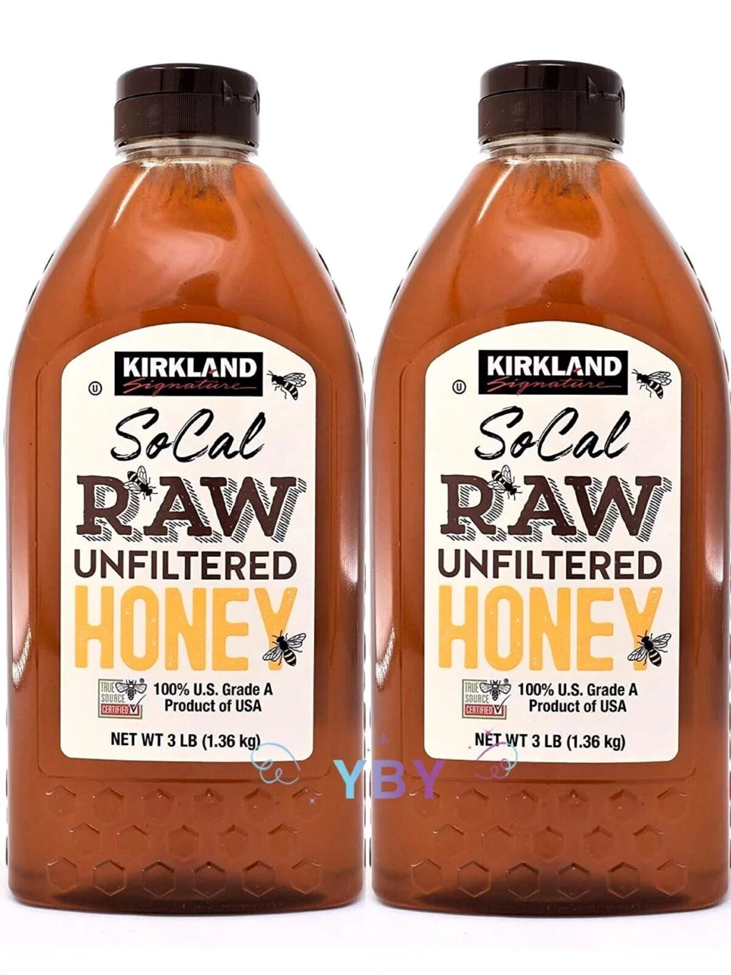 2 Packs Raw Unfiltered Honey 48 oz Each, Total 6 lbs T60116