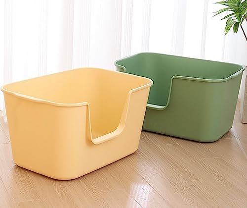 Extra Large Litter Box with High Sides 24.60" Lx16.92 Wx12.99 H, Yellow T623409