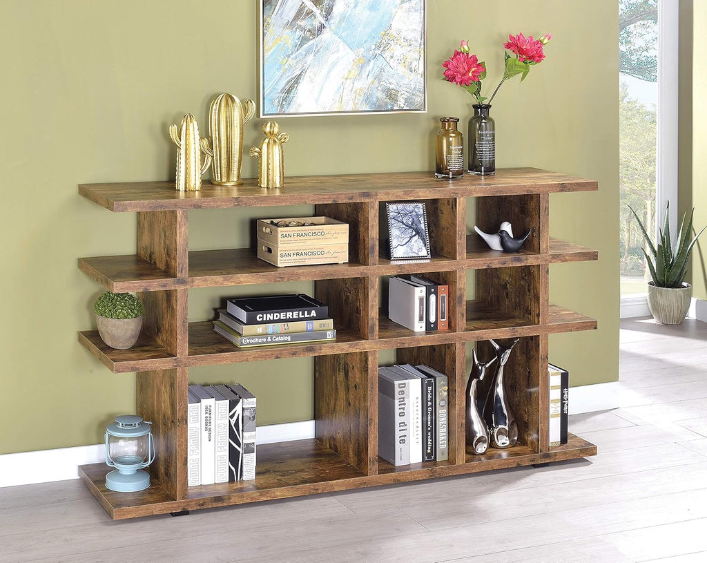 3-Tier Antique Nutmeg Bookcase Z95058