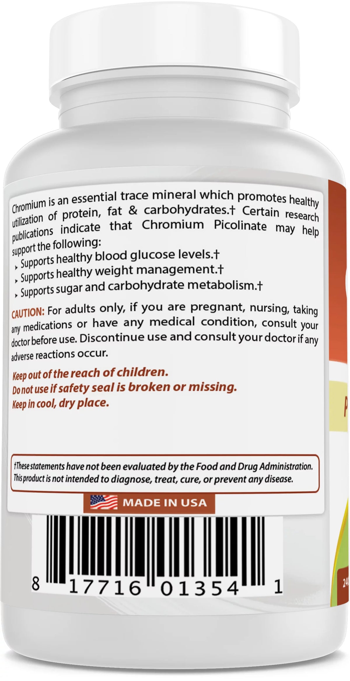 3 Pack Chromium Picolinate 200 mcg 240 Tablets C670614