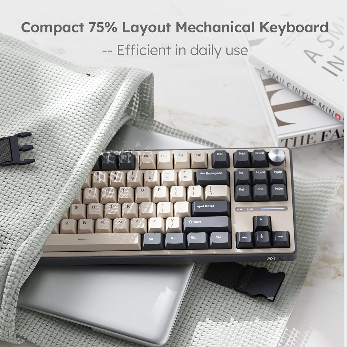 R87 Pro Wired Mechanical Keyboard with Hot Swappable Knob 75% RGB Backlit 88 Keys TKL Gasket Mounted Custom Keyboard X71477