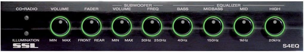 4 Band Car Equalizer with Subwoofer Outputs X4049
