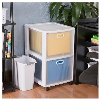 White 2-Drawer Storage Cart B302