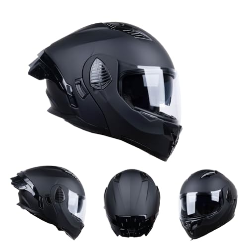 Matt Black X-Large Full Face Modular Motorcycle Helmet D37329