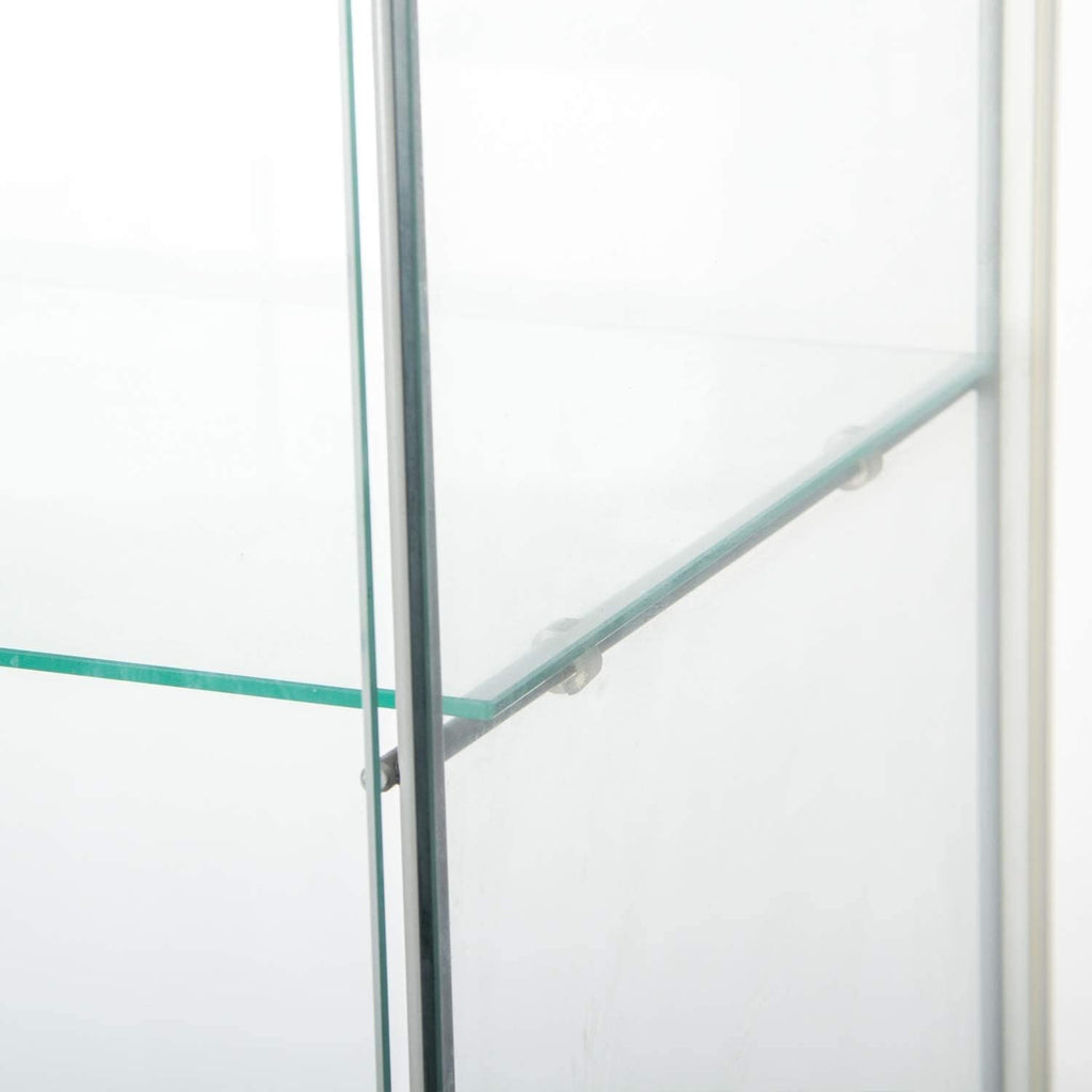 64” H Contemporary 4-Shelf Glass Display Cabinet with Door V5622