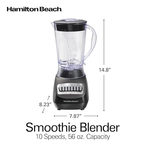 Black 56 Ounce 650W 10 Speed Countertop Blender P140