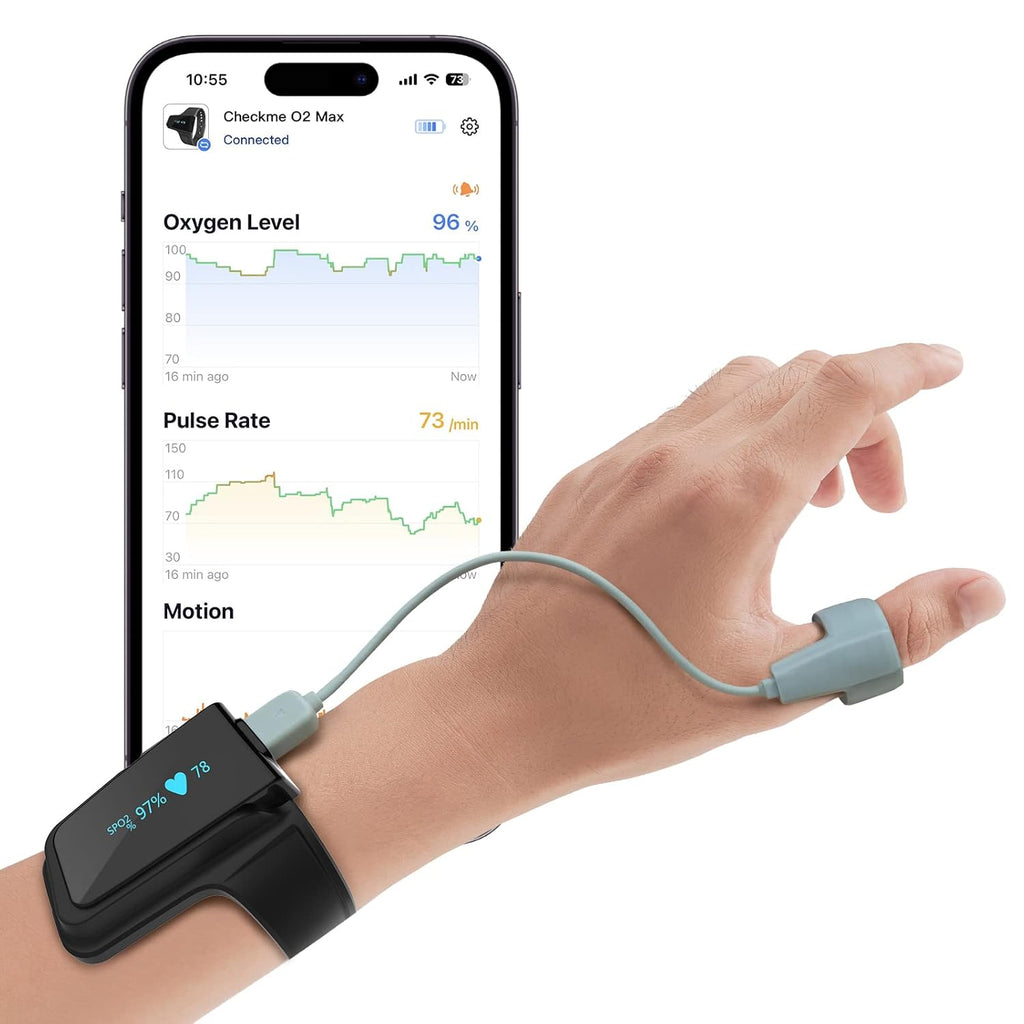 Continuous Wrist Pulse Oximeter with Bluetooth, 72 Hours Endurance Tracking SpO2 and Pulse Rate T706032