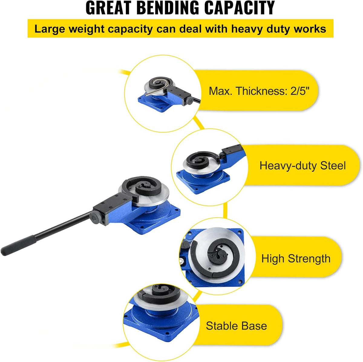 Metal Scroll Bender with 3 Scroll Bender Tools G89836