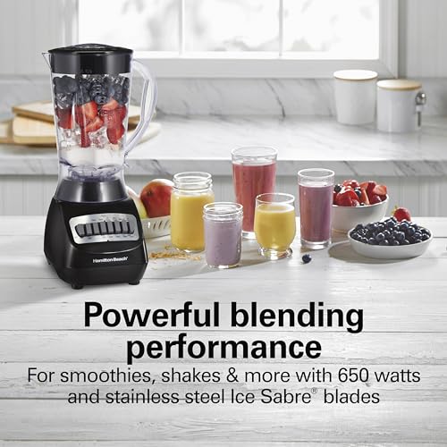 Black 56 Ounce 650W 10 Speed Countertop Blender P140