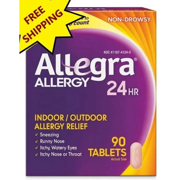 90 tablets 180 mg Antihistamine Allergy Relief C6530