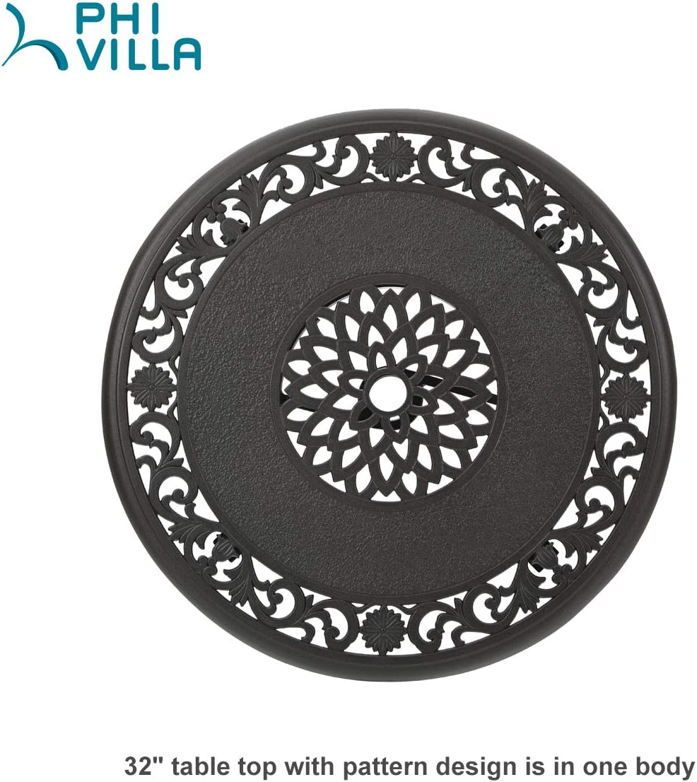 32 in Cast Aluminum Round Bistro Table I6638