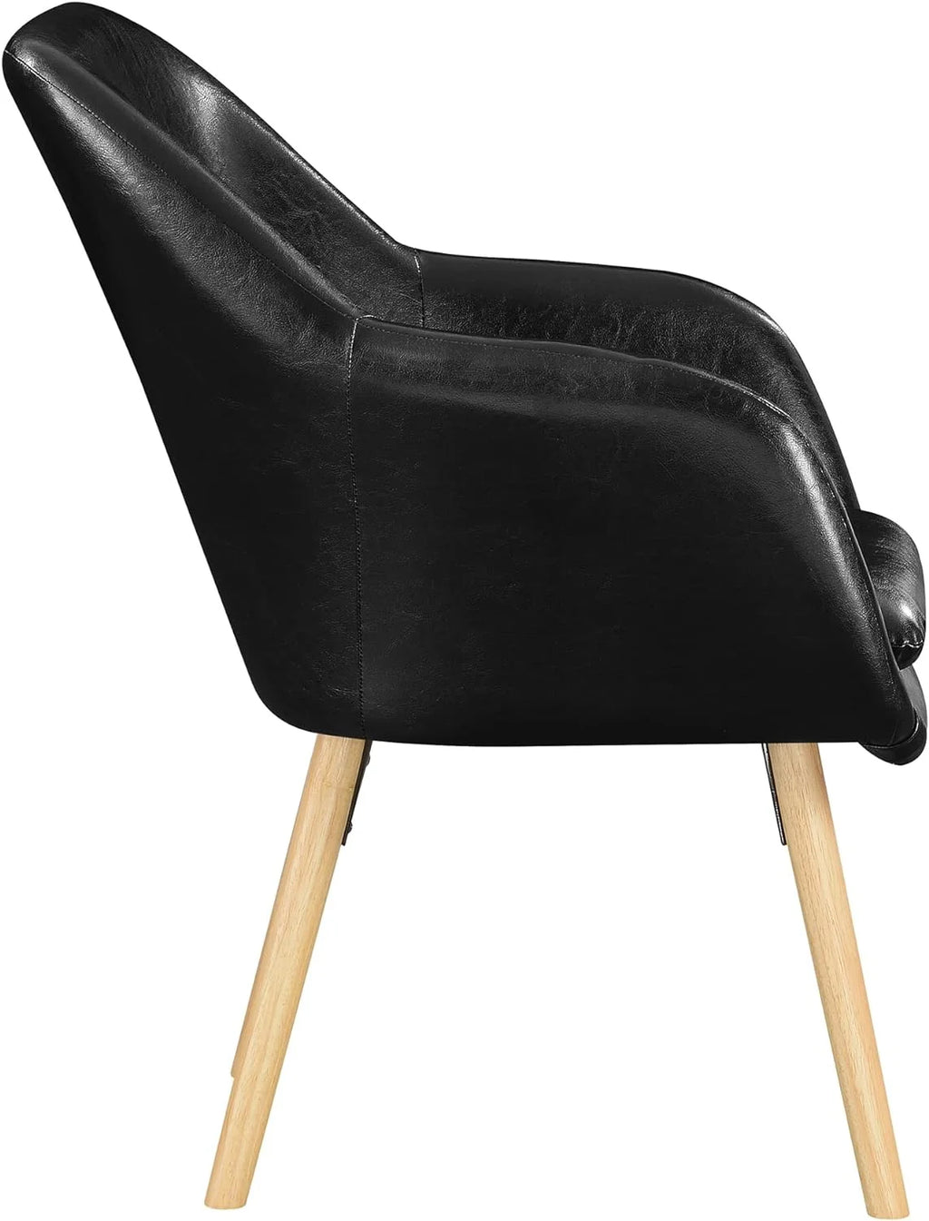 Black Faux Leather Accent Chair N31325